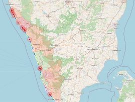 GIS tracking of Covid-19 hotspots and Marine Fish Landing Centre