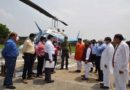 Locust control operation through Bell Helicopter in Jaisalmer