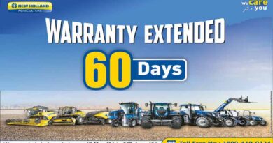 New Holland Agriculture announces 60 days warranty extension