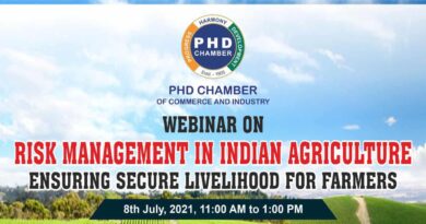 PHD Chamber of Commerce and Industry to organise a webinar on Risk Management in Indian Agriculture