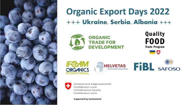 FiBL is co-organiser of the Online Organic Export Days 2022 – Ukraine, Albania, Serbia
