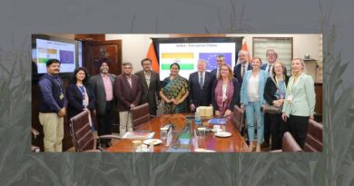 Minister of State for Agriculture & Farmers Welfare Sushri Shobha Karandlaje and H.E. Mr. Janusz Wojciechowski, European Commissioner for Agriculture hold a meeting at New Delhi today
