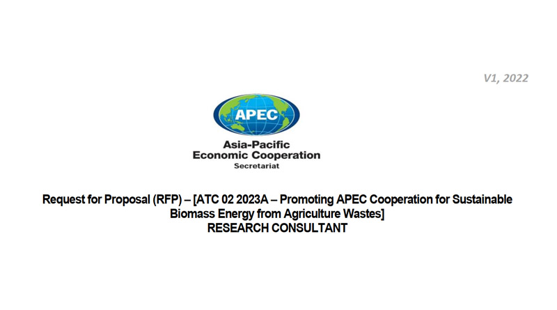 Project on Promoting APEC Cooperation for Sustainable Biomass Energy from Agriculture Wastes