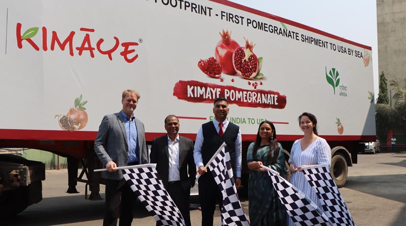 INI Farms expands India’s global footprint in F&V Exports; Sends Pomegranates to the US via sea route