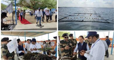 Principal Secretary to Hon’ble Prime Minister visits strategic seaweed farming sites developed by ICAR-CMFRI along Indo-Pak border